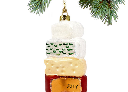 personalized personalized stack of cheese christmas ornament – Christmas ornament, holiday tree decoration or gift
