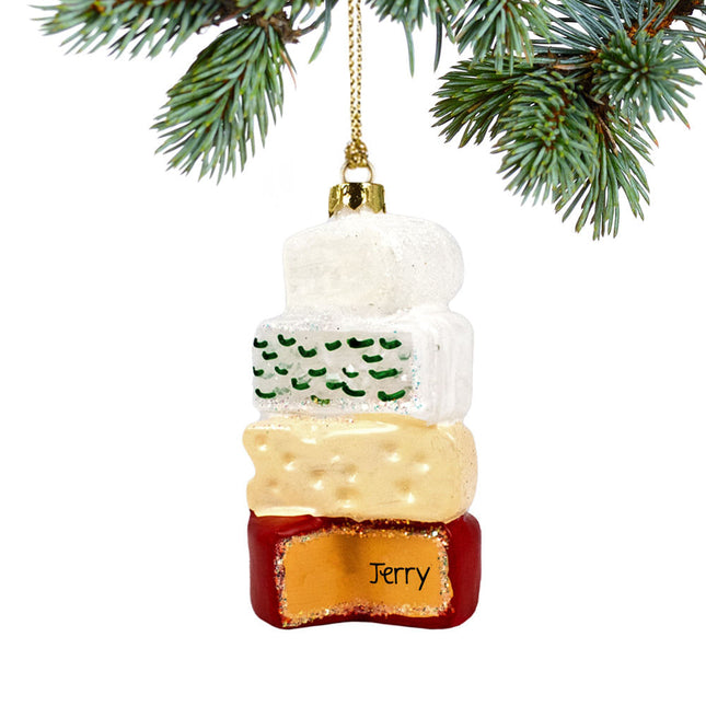 personalized personalized stack of cheese christmas ornament – Christmas ornament, holiday tree decoration or gift