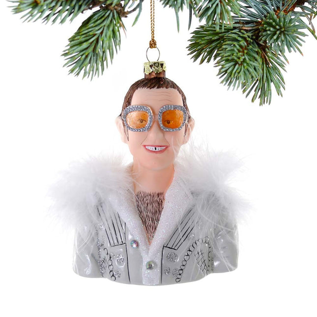engraved personalized elton john christmas ornament – Christmas ornament, holiday tree decoration or gift