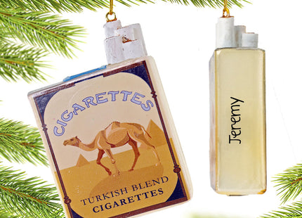 keepsake personalized camel cigarettes christmas ornament – Christmas ornament, holiday tree decoration or gift
