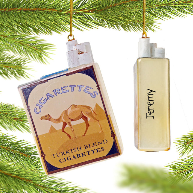 keepsake personalized camel cigarettes christmas ornament – Christmas ornament, holiday tree decoration or gift