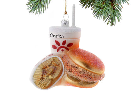 keepsake personalized chic-fil-a meal christmas ornament – Christmas ornament, holiday tree decoration or gift
