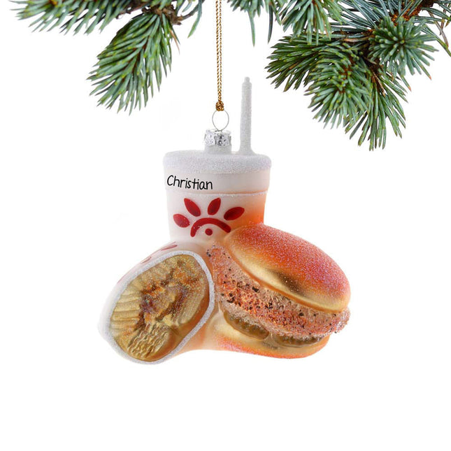 keepsake personalized chic-fil-a meal christmas ornament – Christmas ornament, holiday tree decoration or gift
