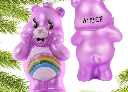 holiday personalized care bear rainbow bear christmas ornament – Christmas ornament, holiday tree decoration or gift