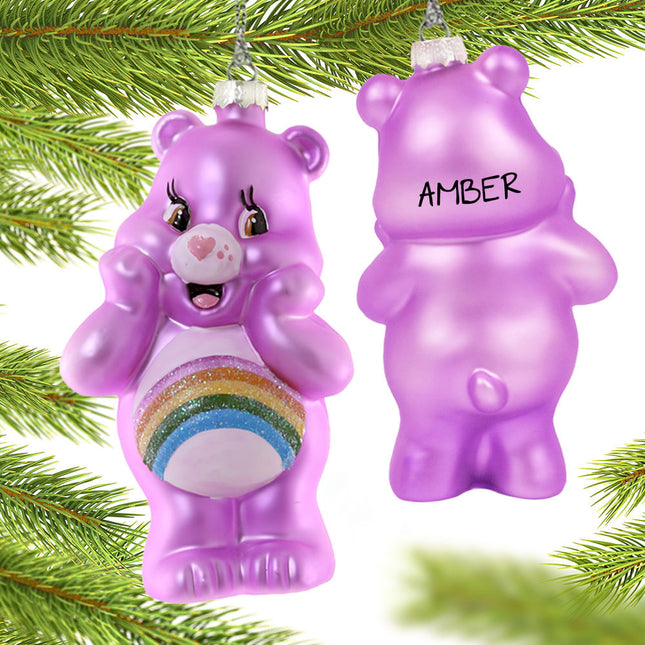 holiday personalized care bear rainbow bear christmas ornament – Christmas ornament, holiday tree decoration or gift