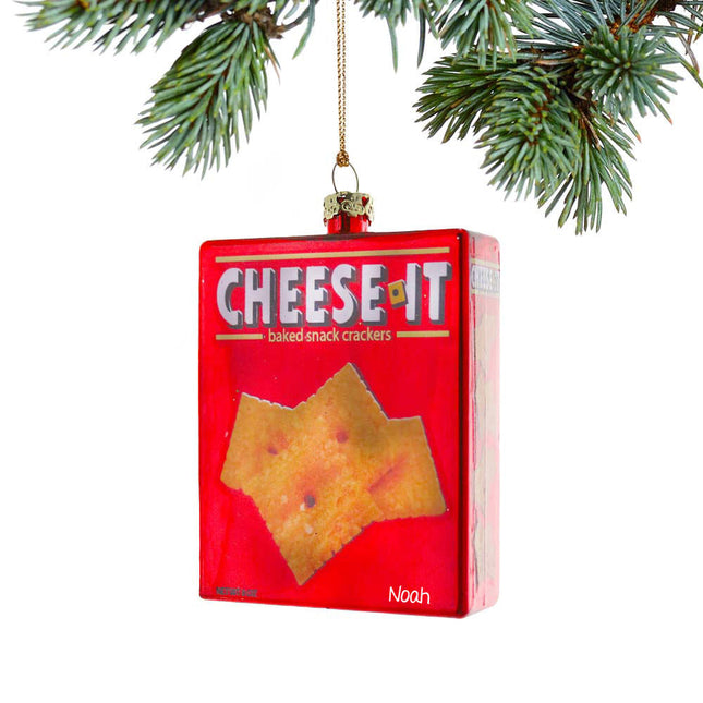keepsake personalized box of cheese-it crackers christmas ornament – Christmas ornament, holiday tree decoration or gift