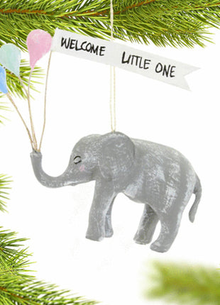 Party Elephant With Balloons Personalized Ornament by CODY FOSTER Ornament