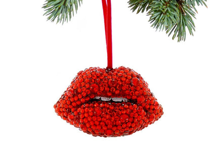 keepsake personalized jeweled lips christmas ornament – Christmas ornament, holiday tree decoration or gift
