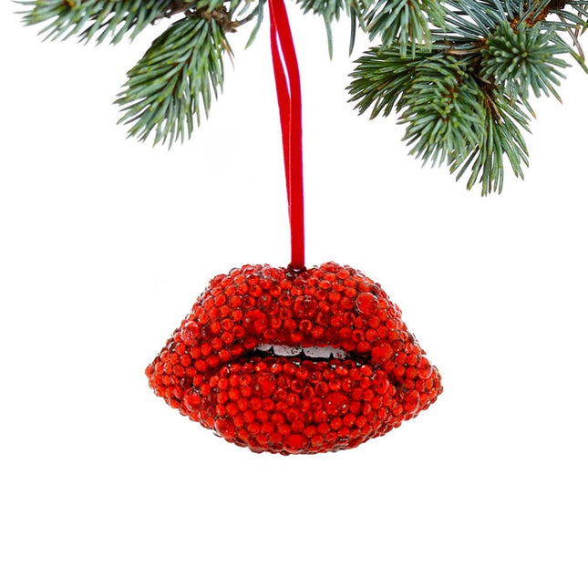 keepsake personalized jeweled lips christmas ornament – Christmas ornament, holiday tree decoration or gift