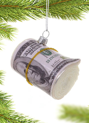 Roll Of Cash Ornament  by CODY FOSTER Ornament