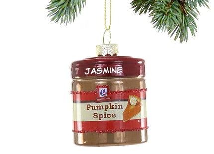 custom personalized pumpkin spice christmas ornament – Christmas ornament, holiday tree decoration or gift