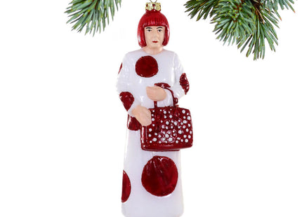 holiday personalized yayoki kusama christmas ornament – Christmas ornament, holiday tree decoration or gift
