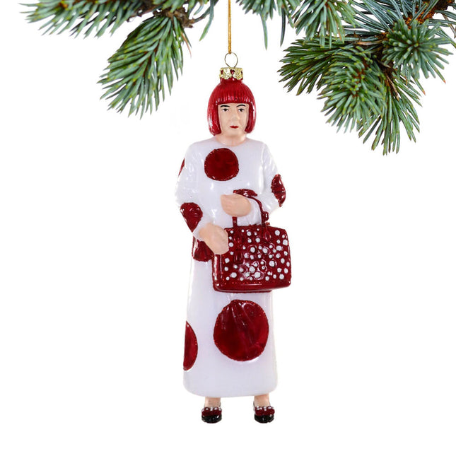 holiday personalized yayoki kusama christmas ornament – Christmas ornament, holiday tree decoration or gift