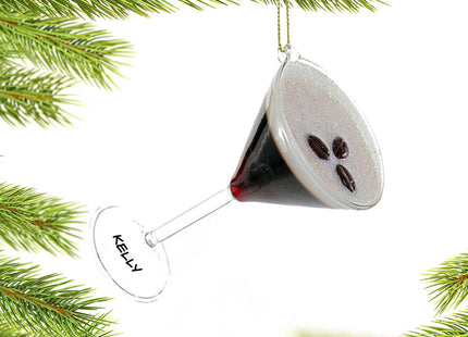 custom personalized martini christmas ornament – Christmas ornament, holiday tree decoration or gift