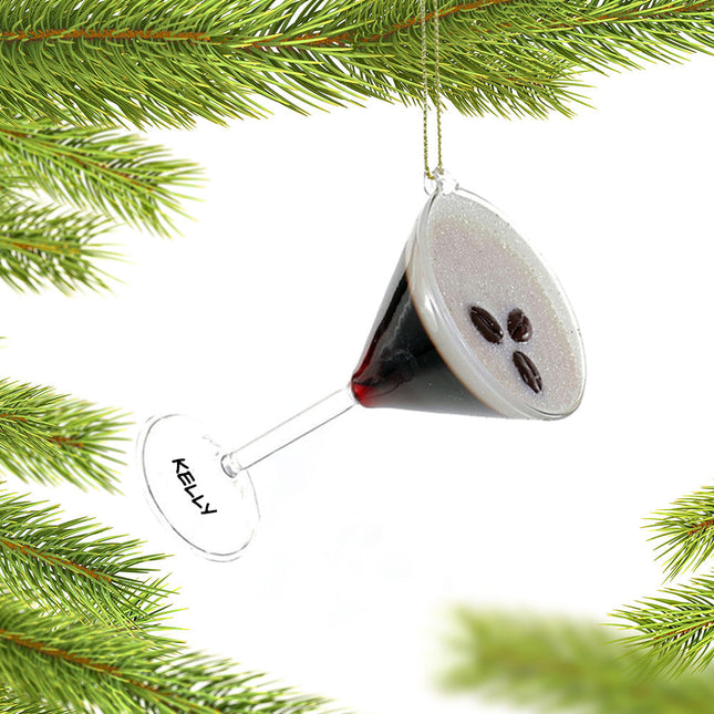 custom personalized martini christmas ornament – Christmas ornament, holiday tree decoration or gift
