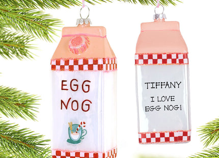 keepsake personalized egg nog christmas ornament – Christmas ornament, holiday tree decoration or gift
