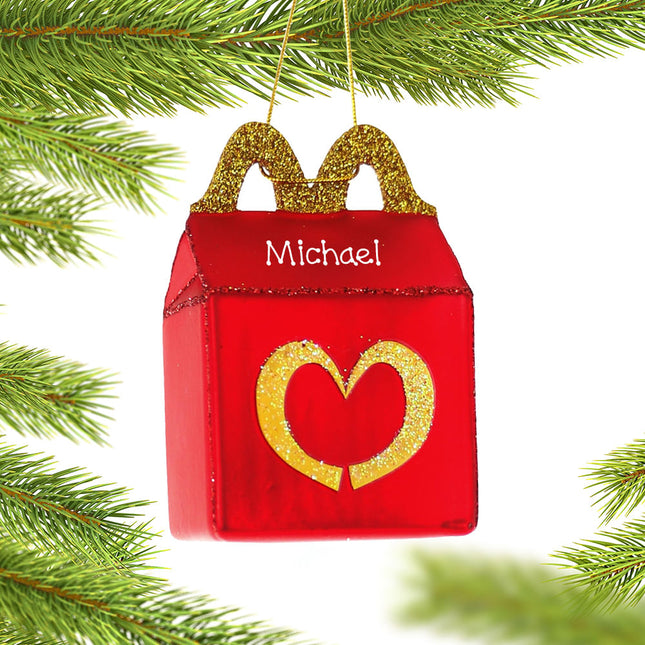 engraved personalized happy meal christmas ornament – Christmas ornament, holiday tree decoration or gift