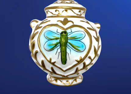 Chateau Bleu Jar Polish Glass Ornament