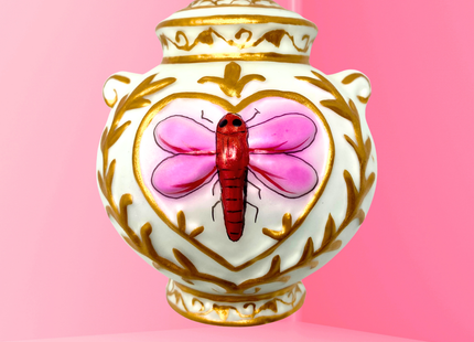 Chateau Rose Dragonfly Jar Ornament