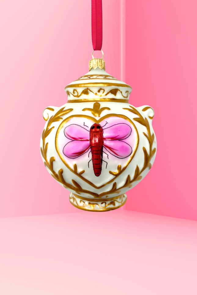 Chateau Rose Dragonfly Jar Ornament