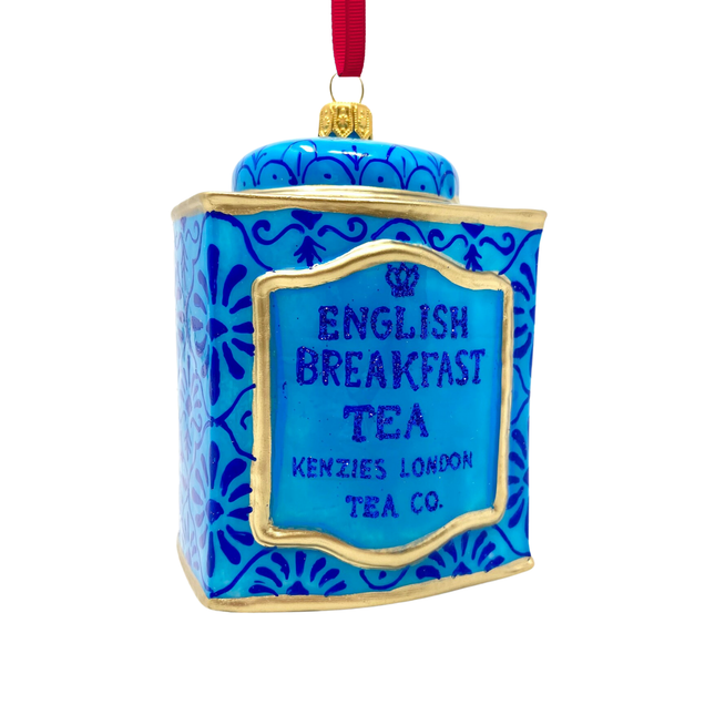 Chester Tea Tin Glass Ornament