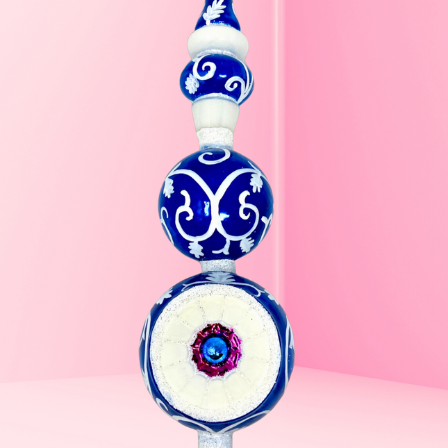 Chinoiserie Glass Finial Tree Topper