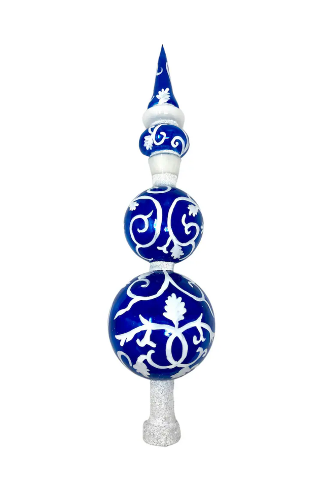 Chinoiserie Glass Finial Tree Topper