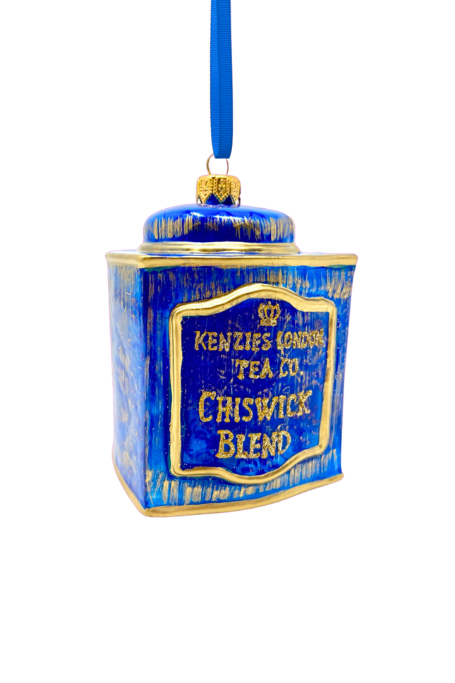 Chiswick Tea Tin Glass Ornament