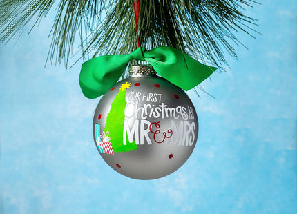 engraved personalized our first christmas as mr. & mrs. christmas tree christmas ornament – Christmas ornament, holiday tree 