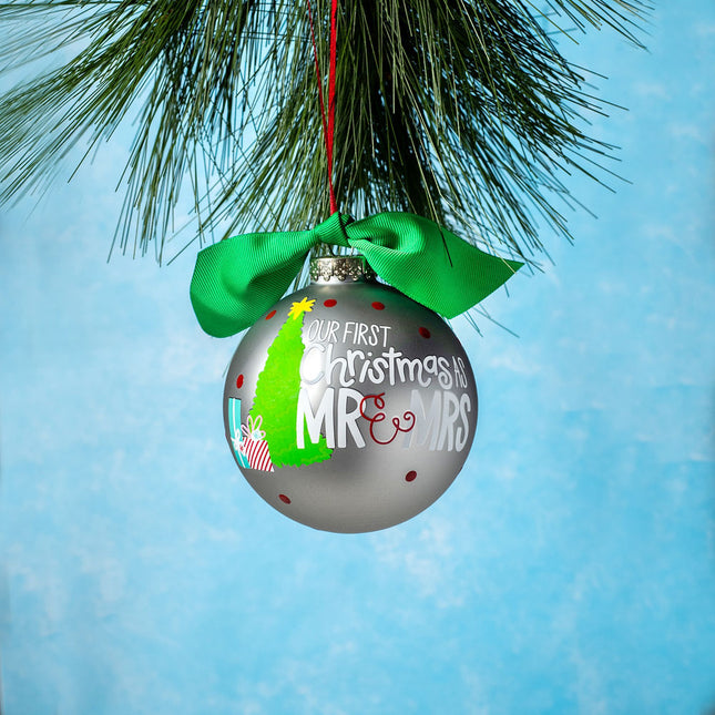 engraved personalized our first christmas as mr. & mrs. christmas tree christmas ornament – Christmas ornament, holiday tree 