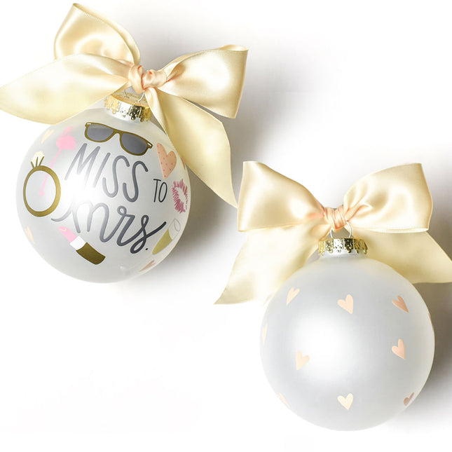 decorative miss to mrs. christmas ornament – Christmas ornament, holiday tree decoration or gift