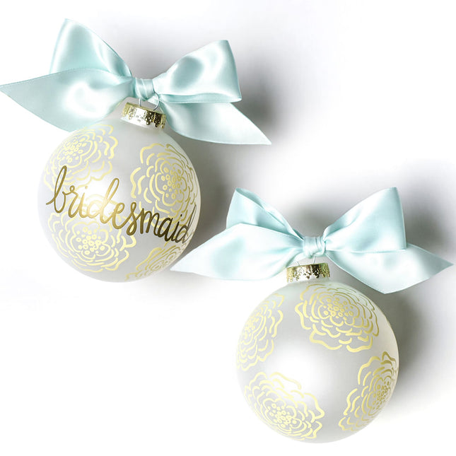 holiday floral bridesmaid christmas ornament – Christmas ornament, holiday tree decoration or gift