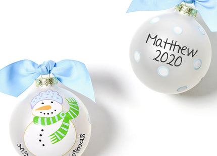 decorative personalized my first christmas snowman boy christmas ornament – Christmas ornament, holiday tree decoration or gi
