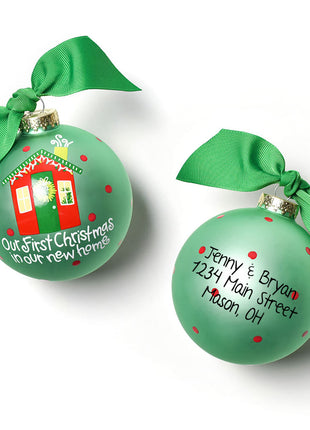 Our First Christmas in our New Home Personalized Ornament by COTON COLORS Ornament
