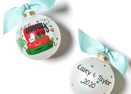 engraved personalized away we go christmas ornament – Christmas ornament, holiday tree decoration or gift