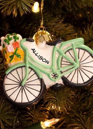 Bicycle Personalized Ornament by COTON COLORS Ornament
