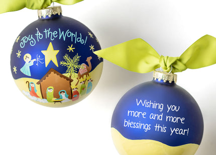 personalized personalized joy to the world nativity christmas ornament – Christmas ornament, holiday tree decoration or gift