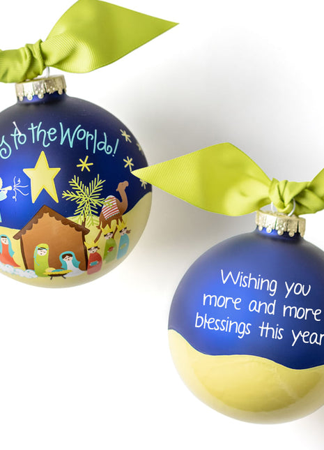 Joy to the World Nativity Personalized Ornament by COTON COLORS Ornament