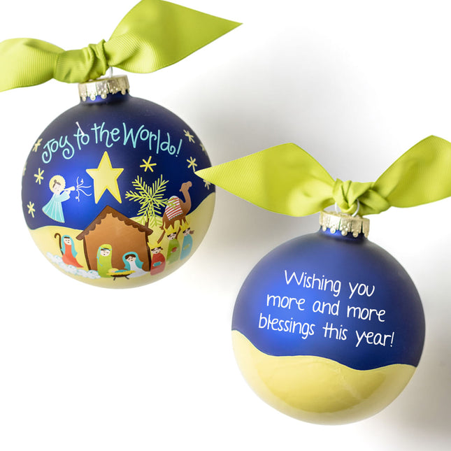 personalized personalized joy to the world nativity christmas ornament – Christmas ornament, holiday tree decoration or gift