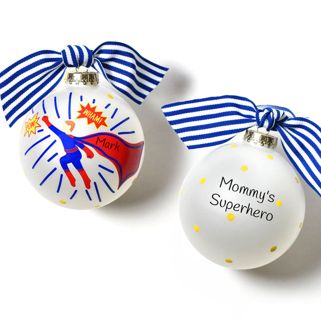 keepsake personalized superhero boy christmas ornament – Christmas ornament, holiday tree decoration or gift