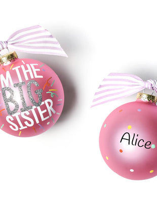 Big Sister Popper Personalized Ornament by COTON COLORS Ornament