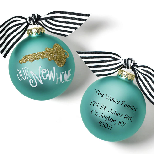 decorative personalized key to our new home christmas ornament – Christmas ornament, holiday tree decoration or gift