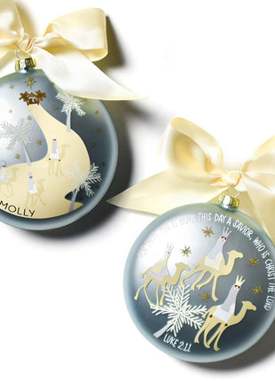 Flat Born This Day A Savior Ornament  by COTON COLORS Ornament