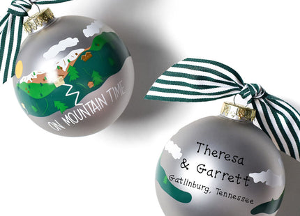 holiday personalized mountain time christmas ornament – Christmas ornament, holiday tree decoration or gift
