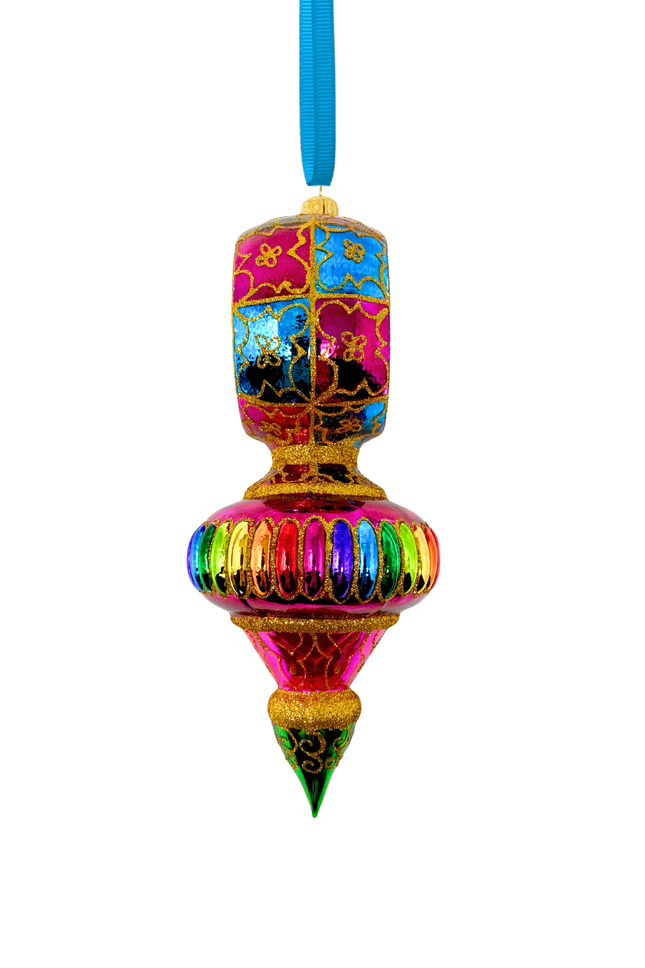 Color Glow Glass Holiday Ornament