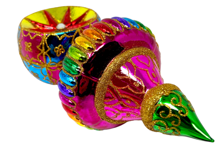 Color Glow Glass Holiday Ornament