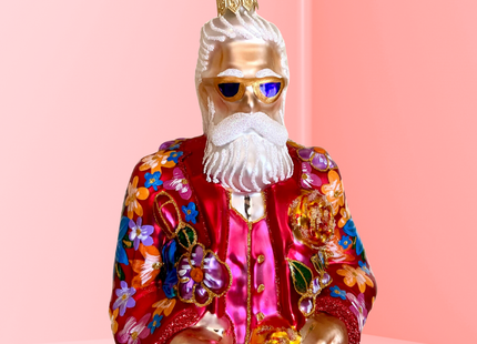 Cool-El Santa Polish Glass Ornament (Red)