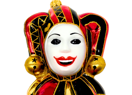Harlequin Court Jester Glass Ornament