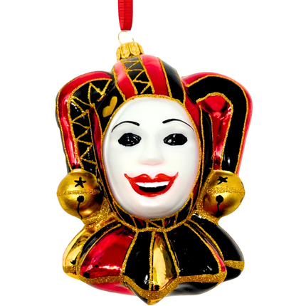 Harlequin Court Jester Glass Ornament