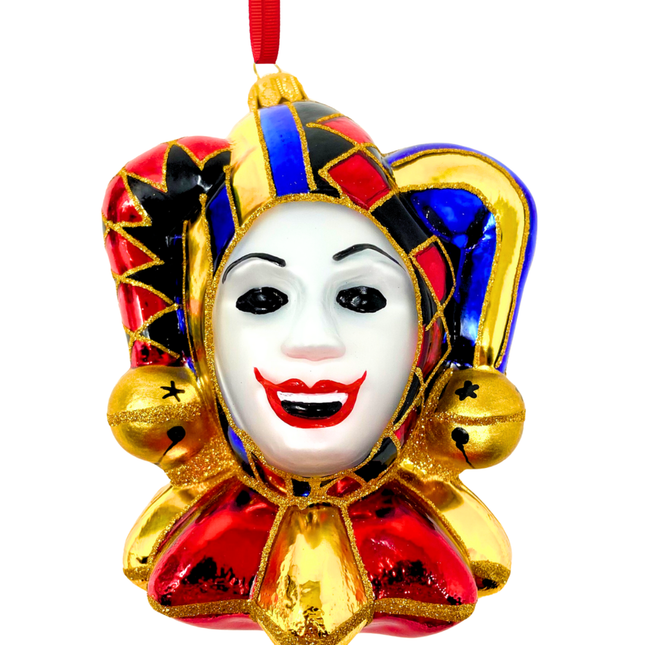 Venetian Court Jester Glass Ornament